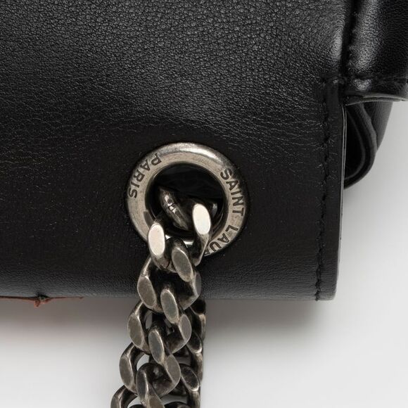 Saint Laurent Calfskin Heart Patchwork Monogram Chain Wallet - Picture 12 of 16